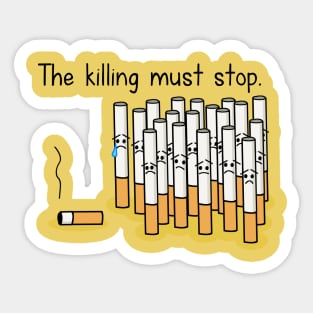 Tobacco tragedy Sticker